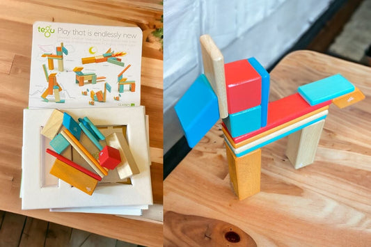 Tegu Magnetic Wooden blocks learning STEM toys for toddlers and preschoolers