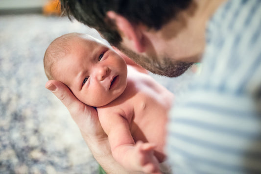 Toys for a Newborn - baby and dad