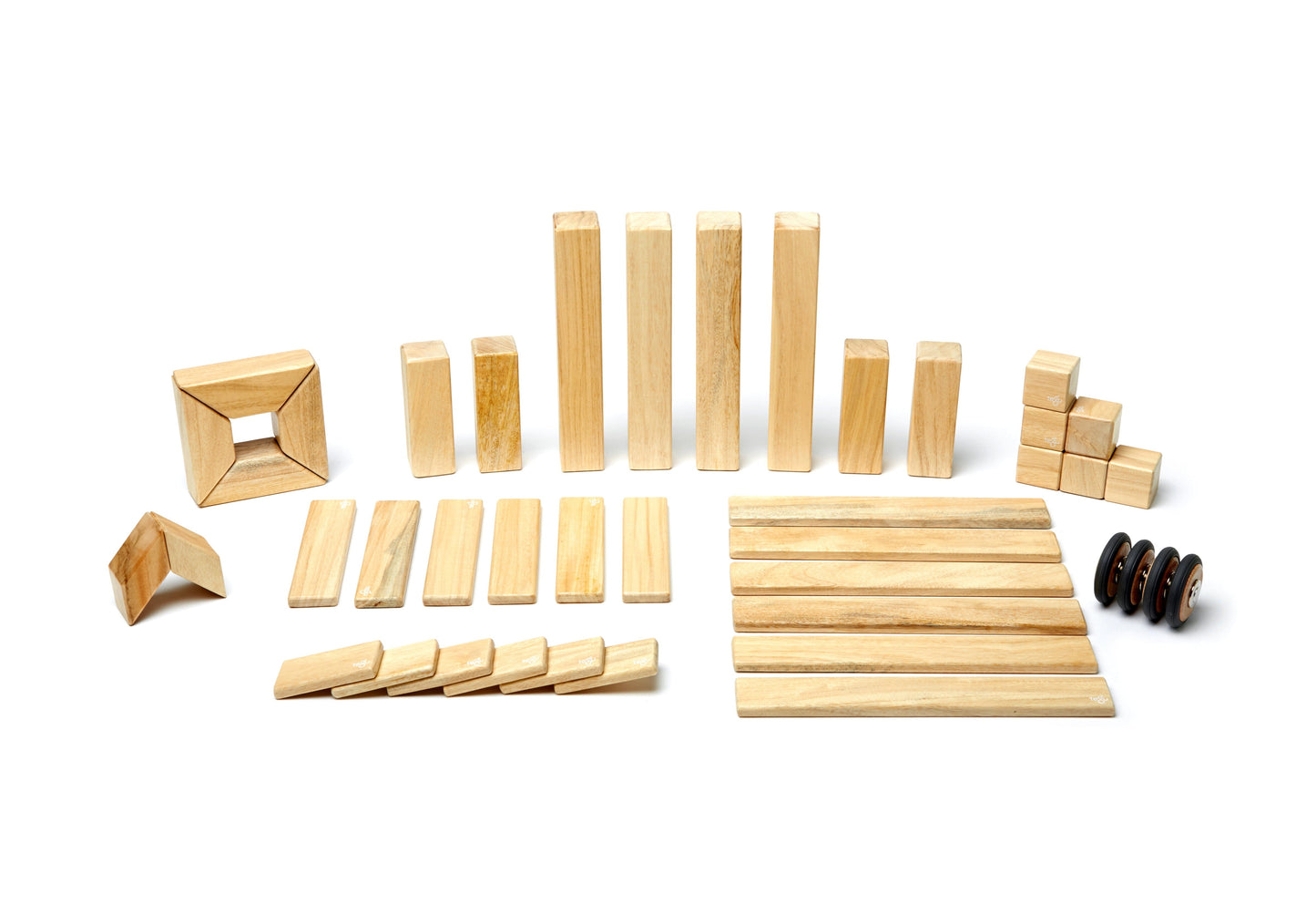 42-Piece Set Magnetic Wooden Blocks Tegu Classics Natural