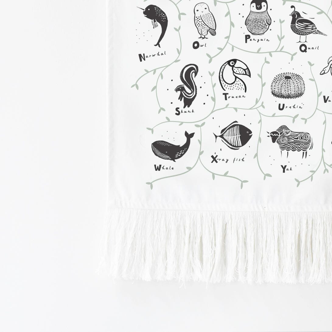 Animal Alphabet Printed Tapestry Decor