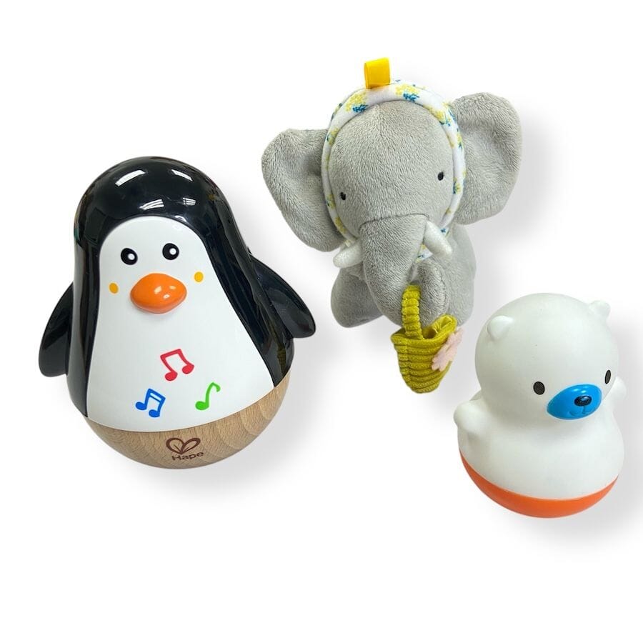 Mixed Brands - Baby Toy Bundle with Hape Penguin Wobbler