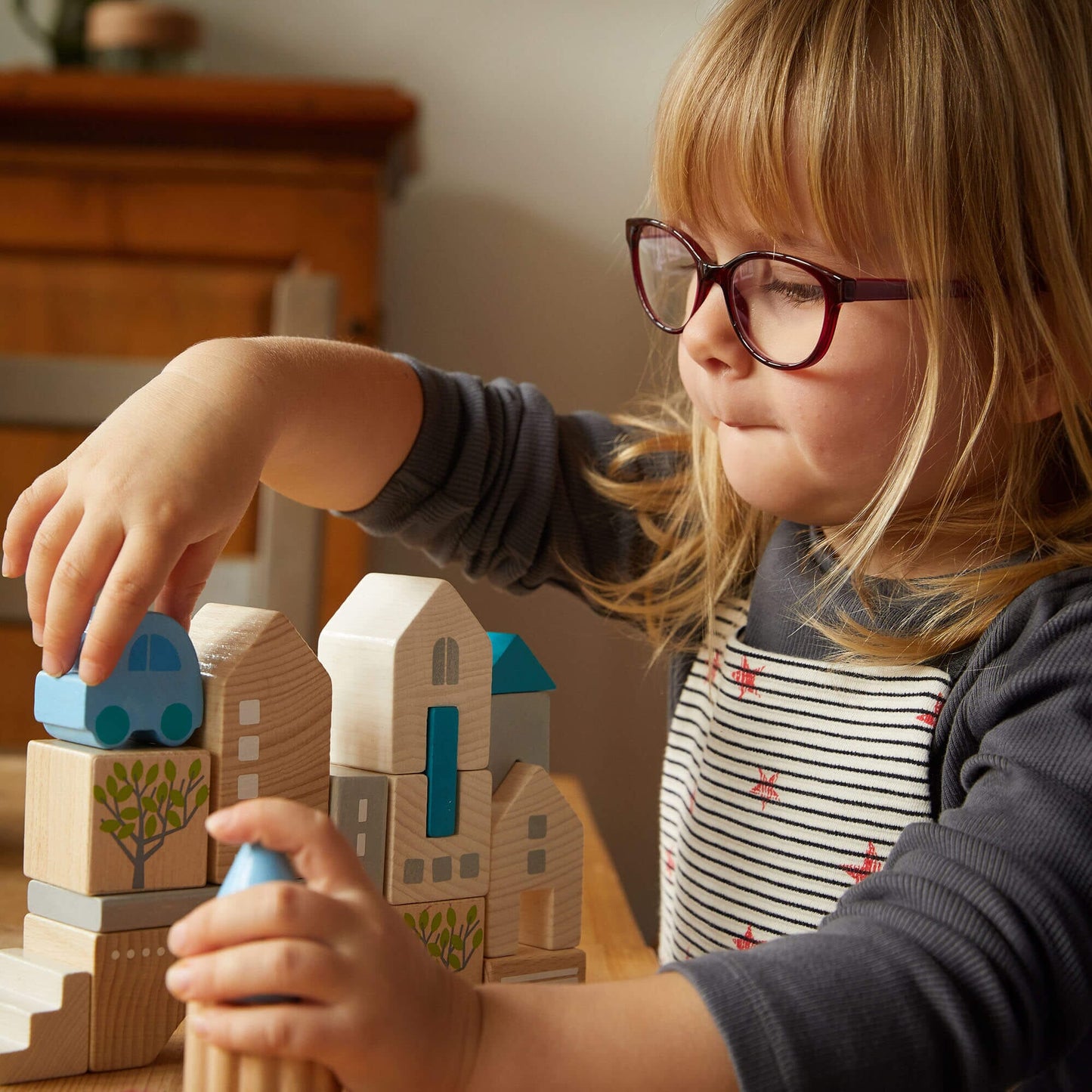Bad Rodach 18 Piece Wooden Building Blocks Architectural Blocks