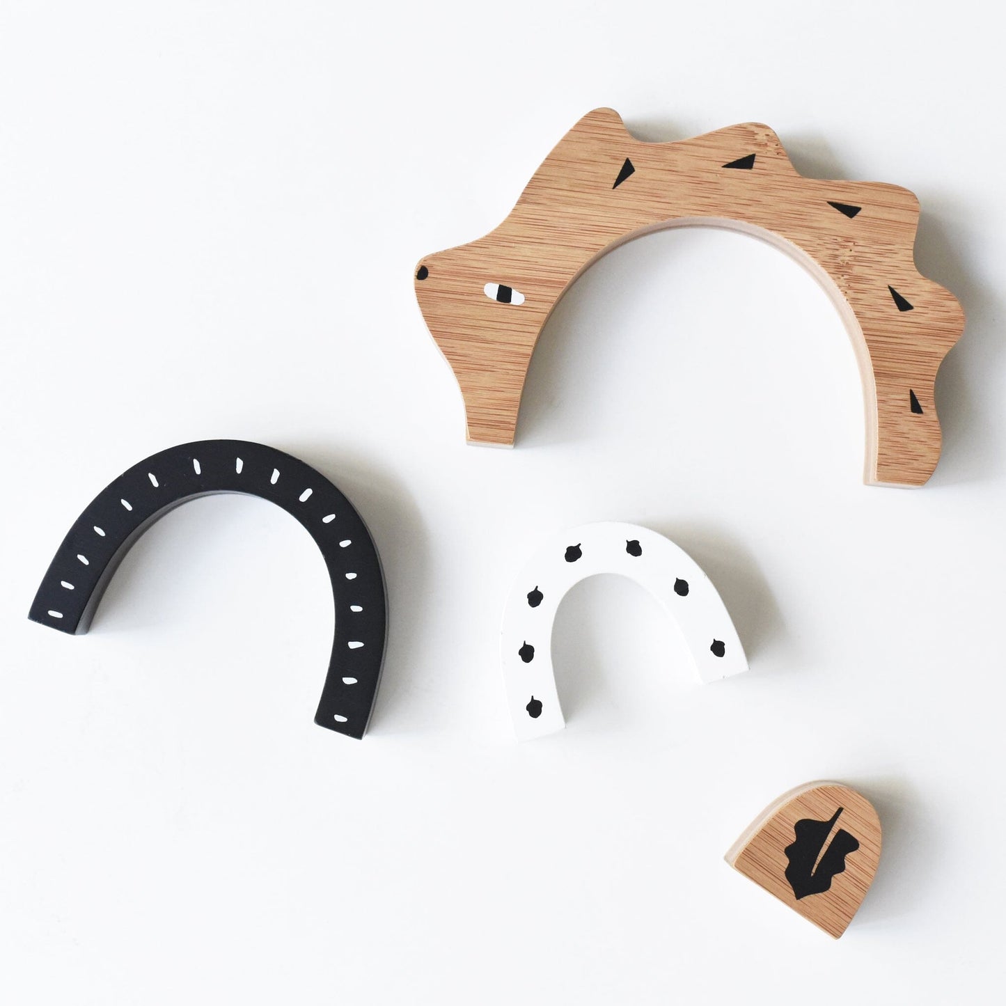 Bamboo Nesting Hedgehog Wooden Toys
