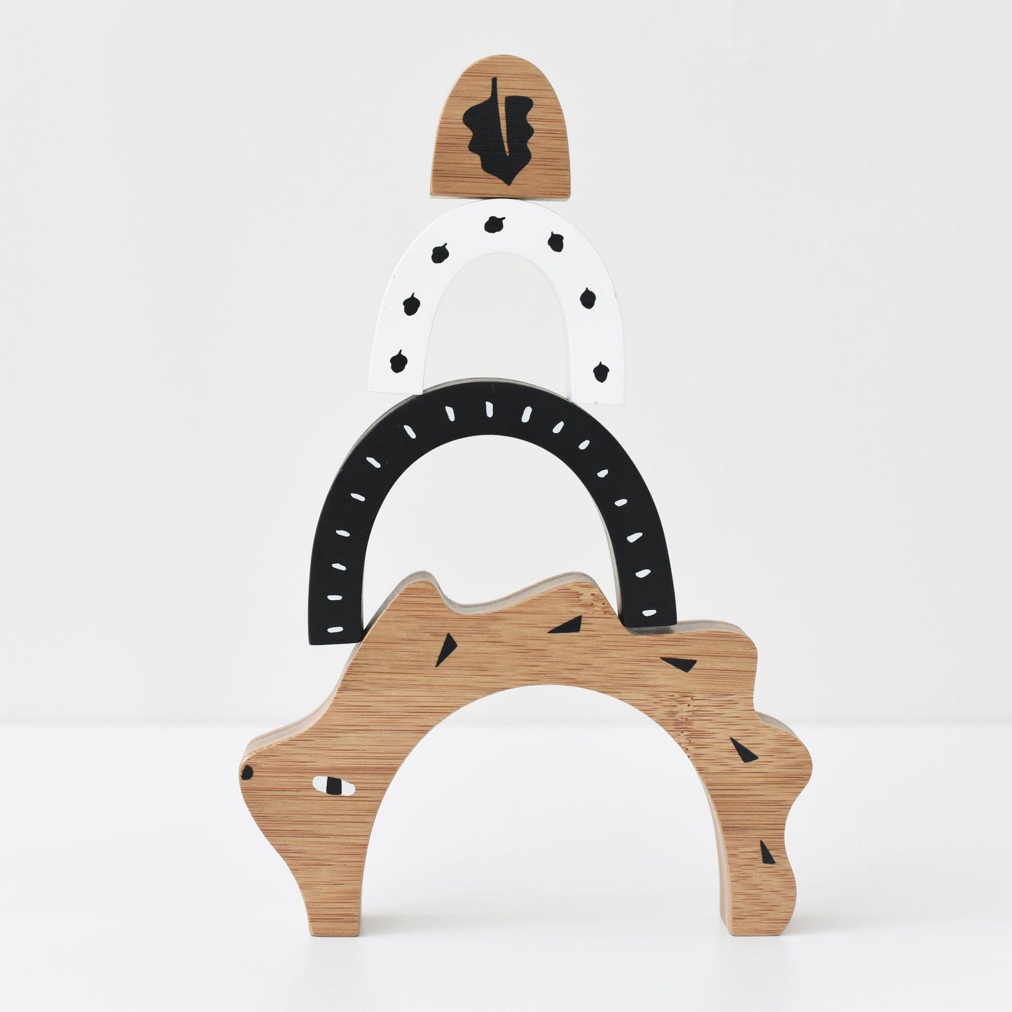 Bamboo Nesting Hedgehog Wooden Toys