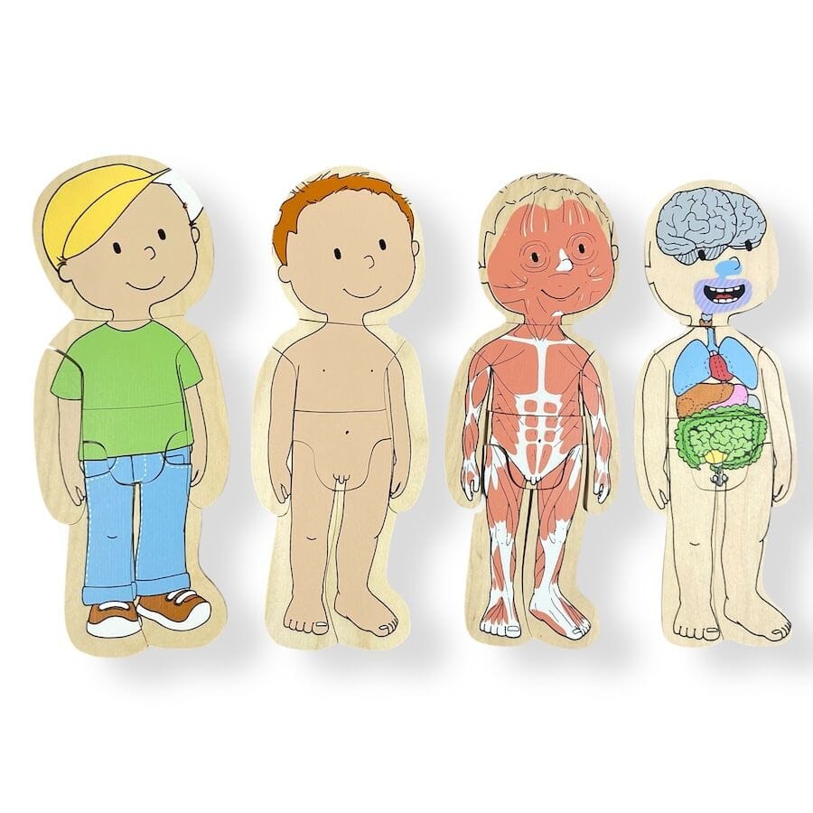 Beleduc Nesting Wood Puzzle: Your Body Boy Puzzles