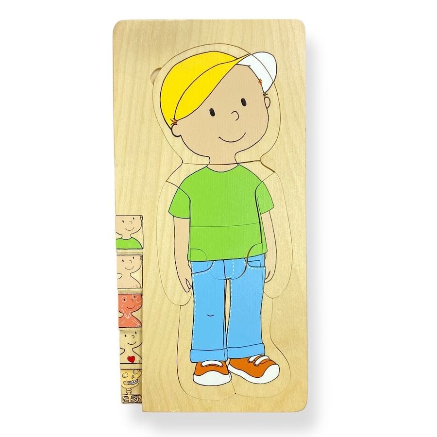 Beleduc Nesting Wood Puzzle: Your Body Boy Puzzles