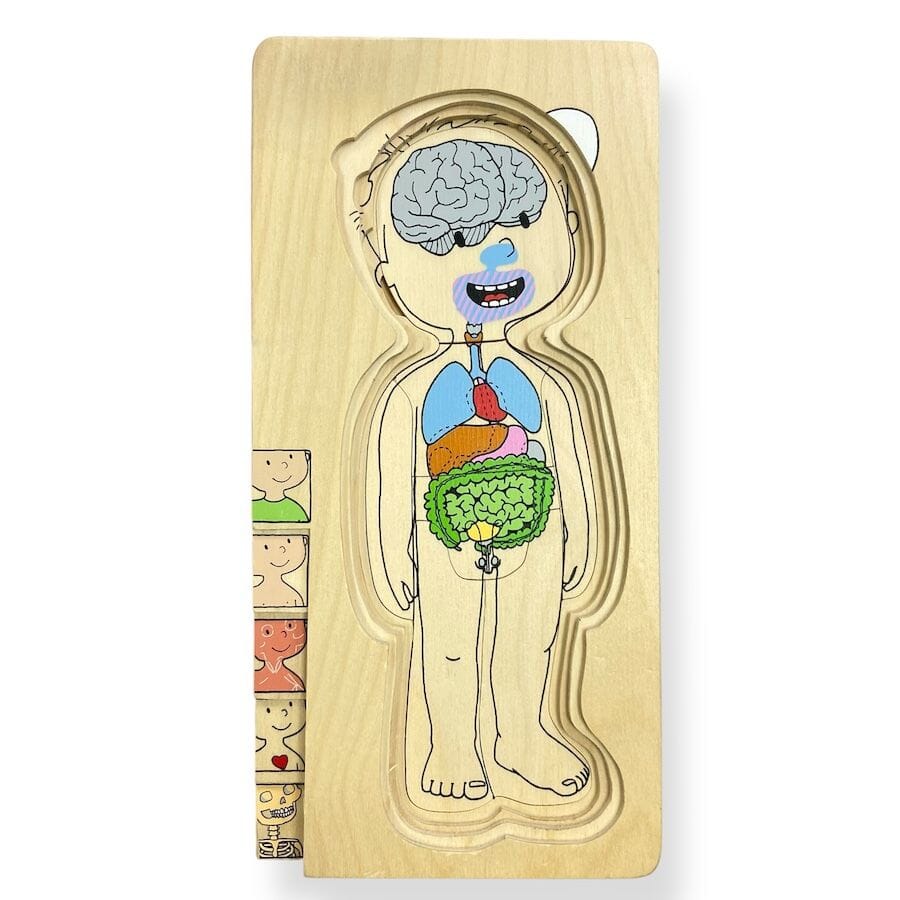 Beleduc Nesting Wood Puzzle: Your Body Boy Puzzles