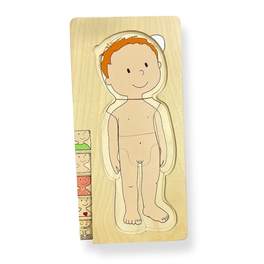 Beleduc Nesting Wood Puzzle: Your Body Boy Puzzles