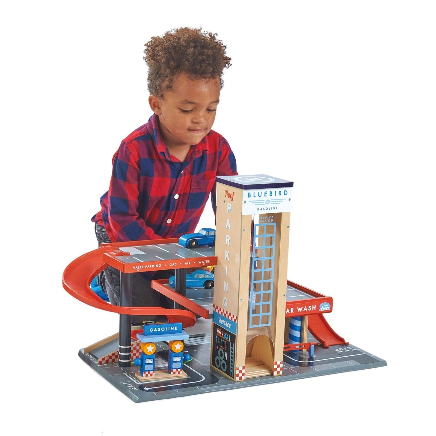 Blue Bird Toy Garage and Gas Station