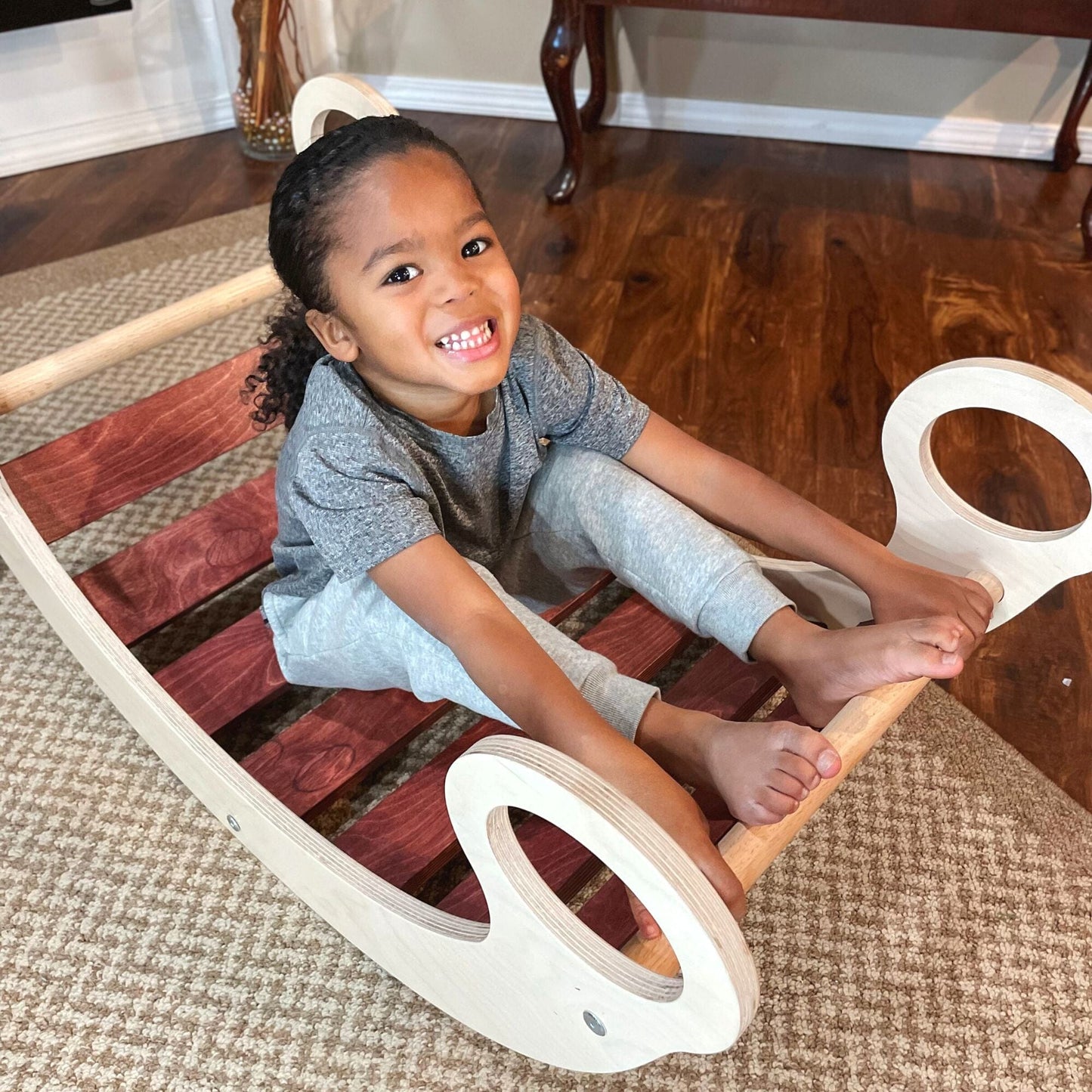 Climber Arch Wooden Rocker natural wood tones