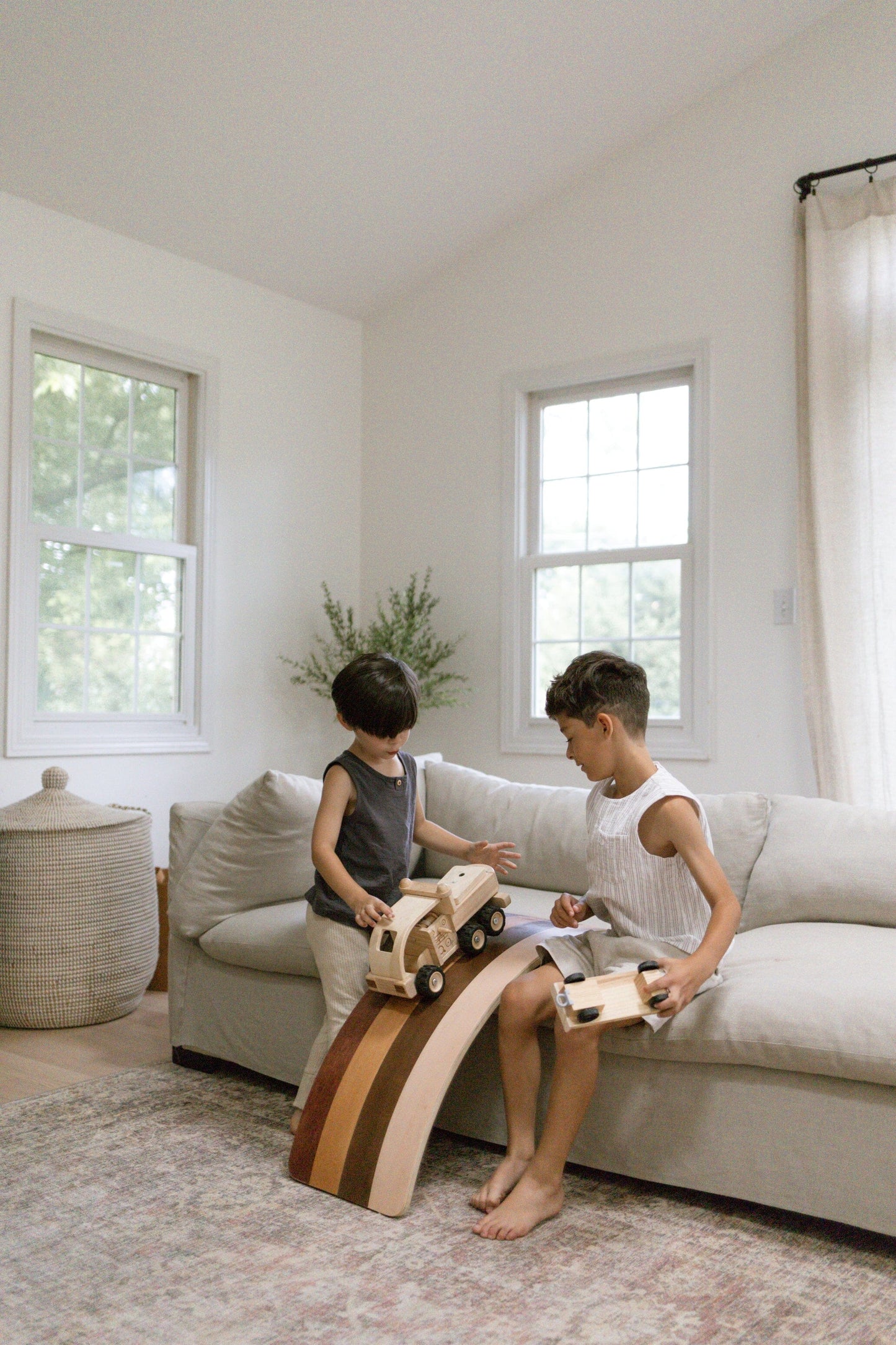 Montessori balance board and dump truck