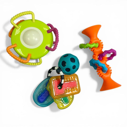 Colorful Baby Toy & Teether Bundle with pipSquigz Toys