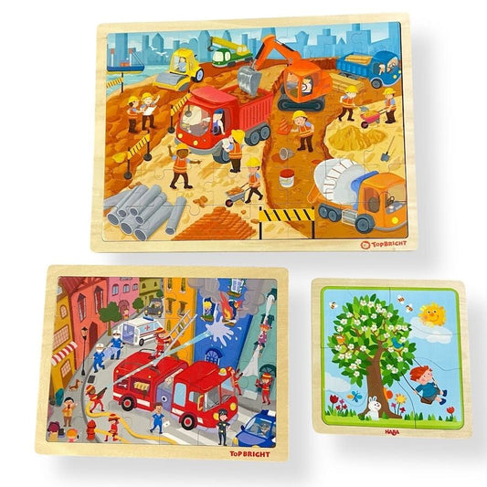 Colorful Wooden Puzzle Bundle Puzzles
