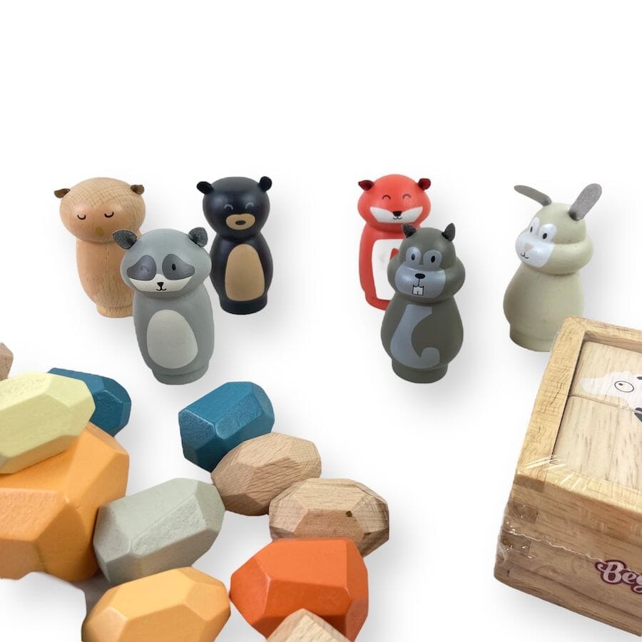 Colorful Wooden Toy Play Bundle Toys
