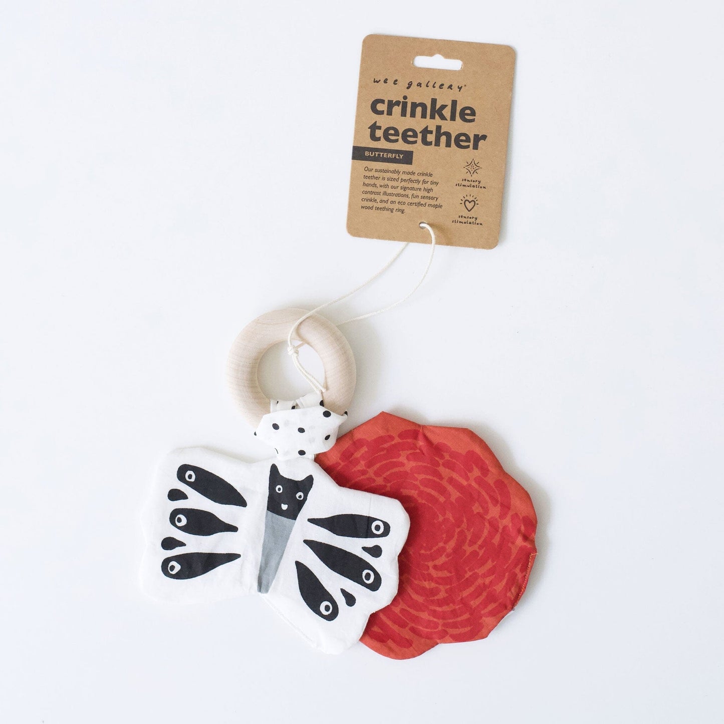 Wee Gallery - Crinkle Teether - Butterfly