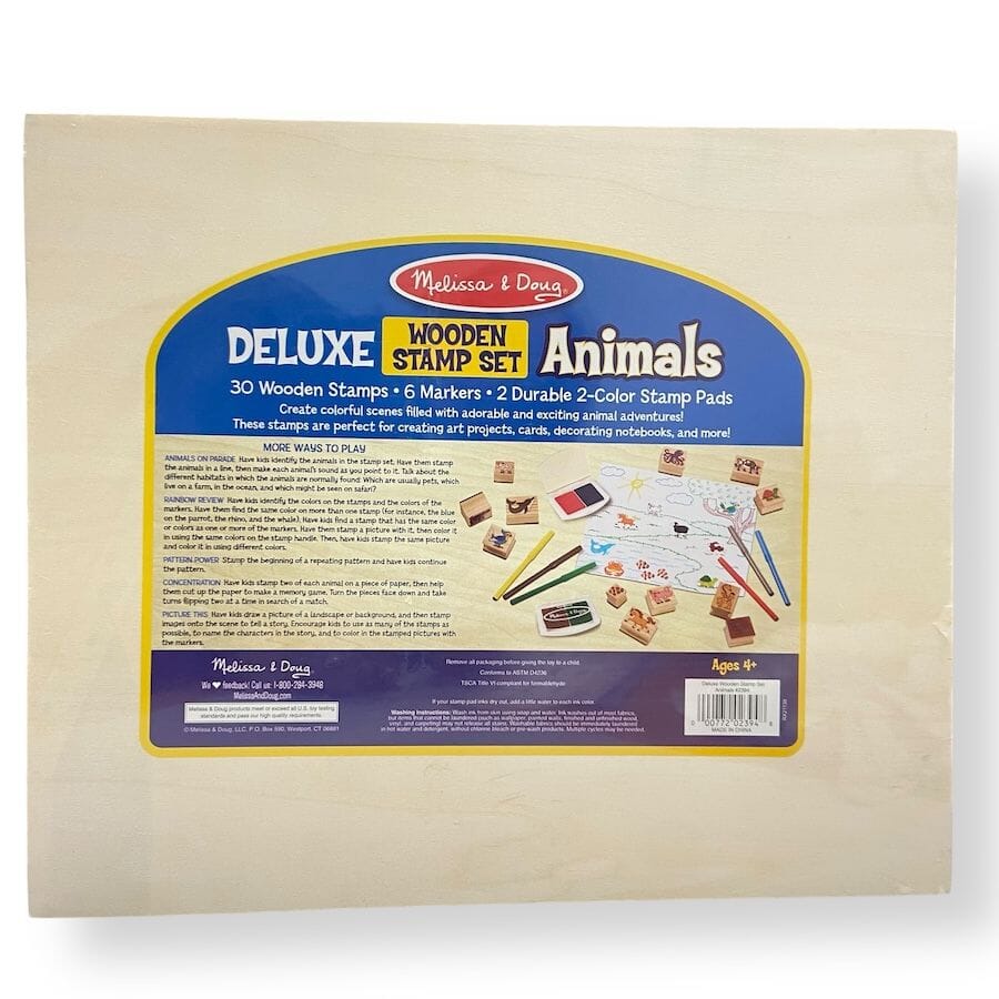 Melissa & Doug - Deluxe Wooden Stamp Set - Animals