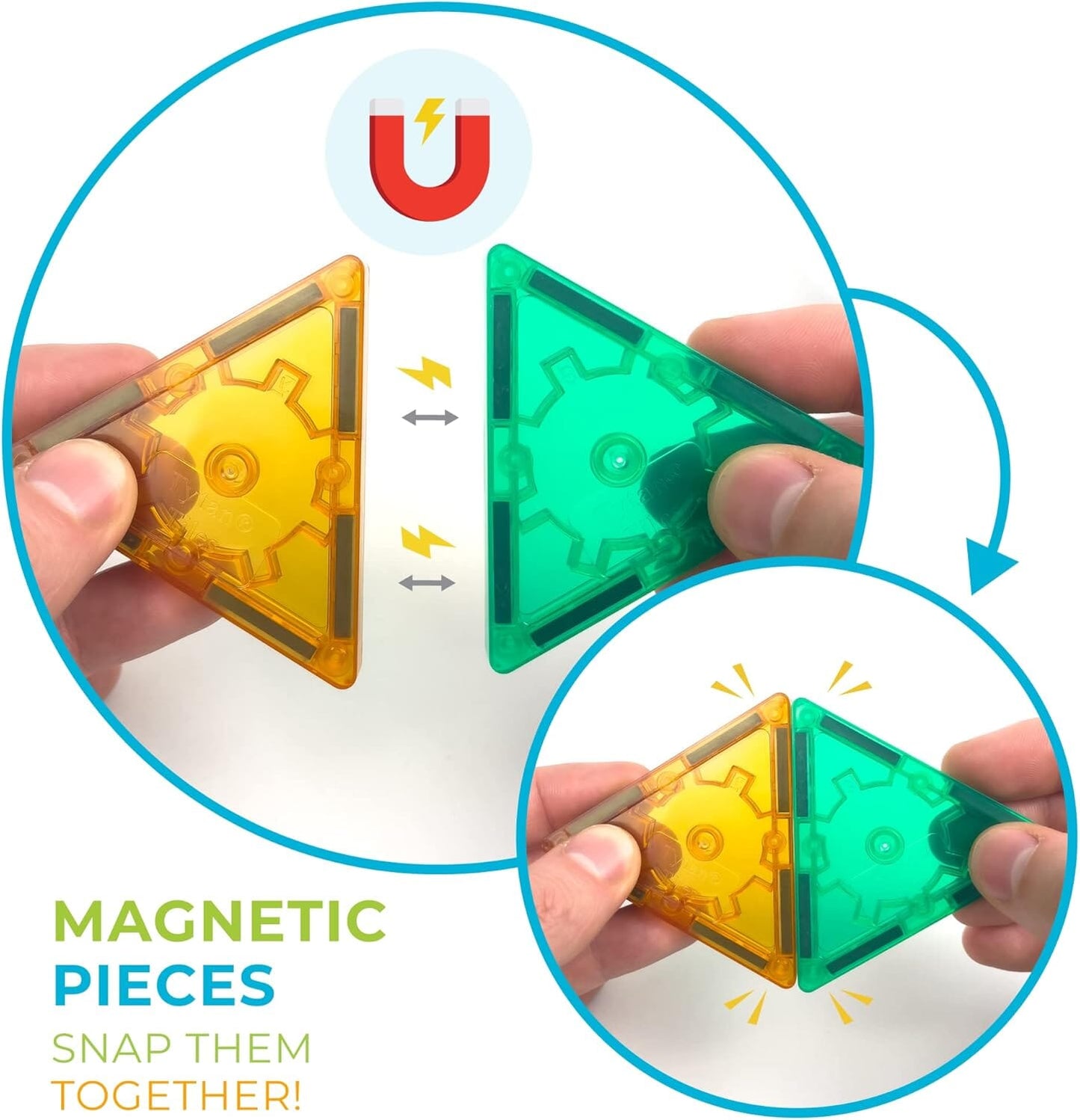 Dinosaurs 60-Piece Magnetic Tiles Building Set