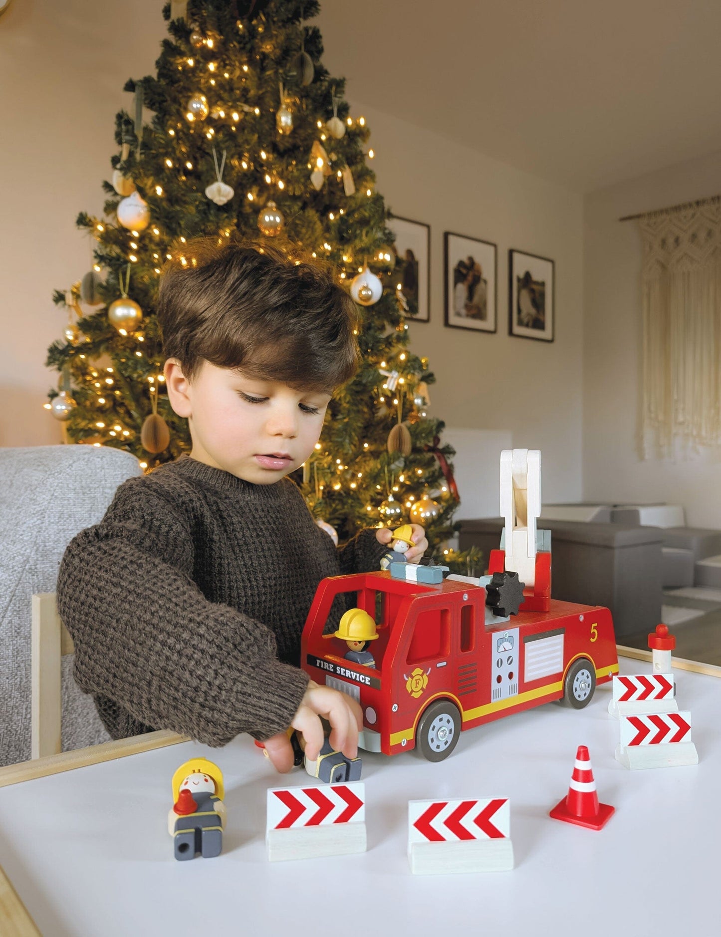 Wood Toy Fire Engine