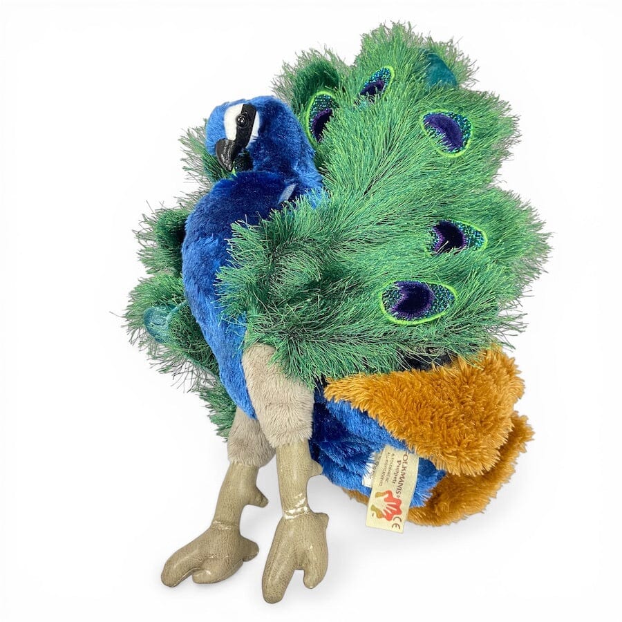 Folkmanis 8" Small Peacock Plush Hand Puppet Toys