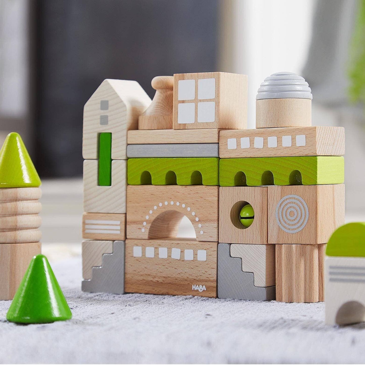 HABA Coburg 28 Piece Wooden Building Blocks Architectural Blocks