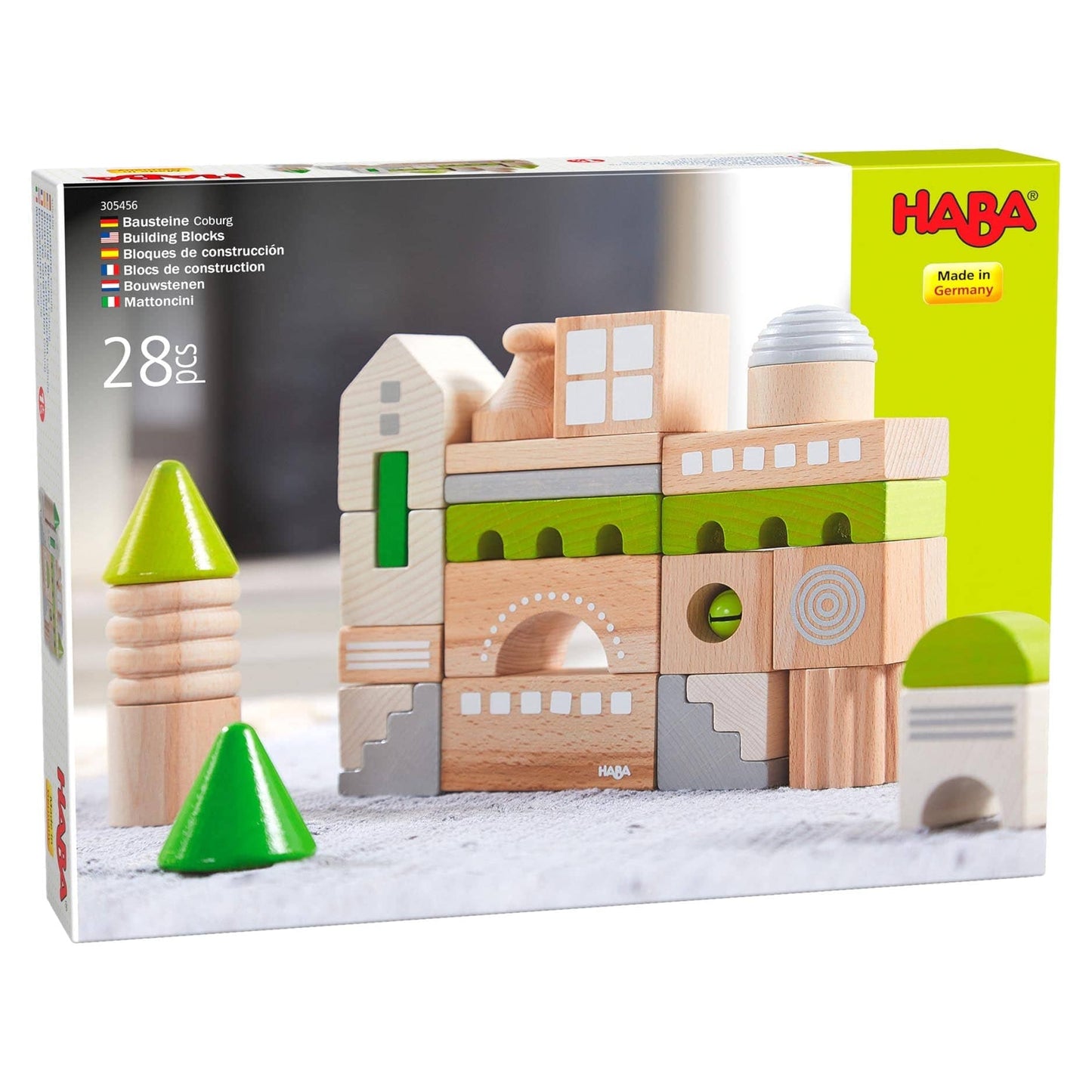HABA Coburg 28 Piece Wooden Building Blocks Architectural Blocks