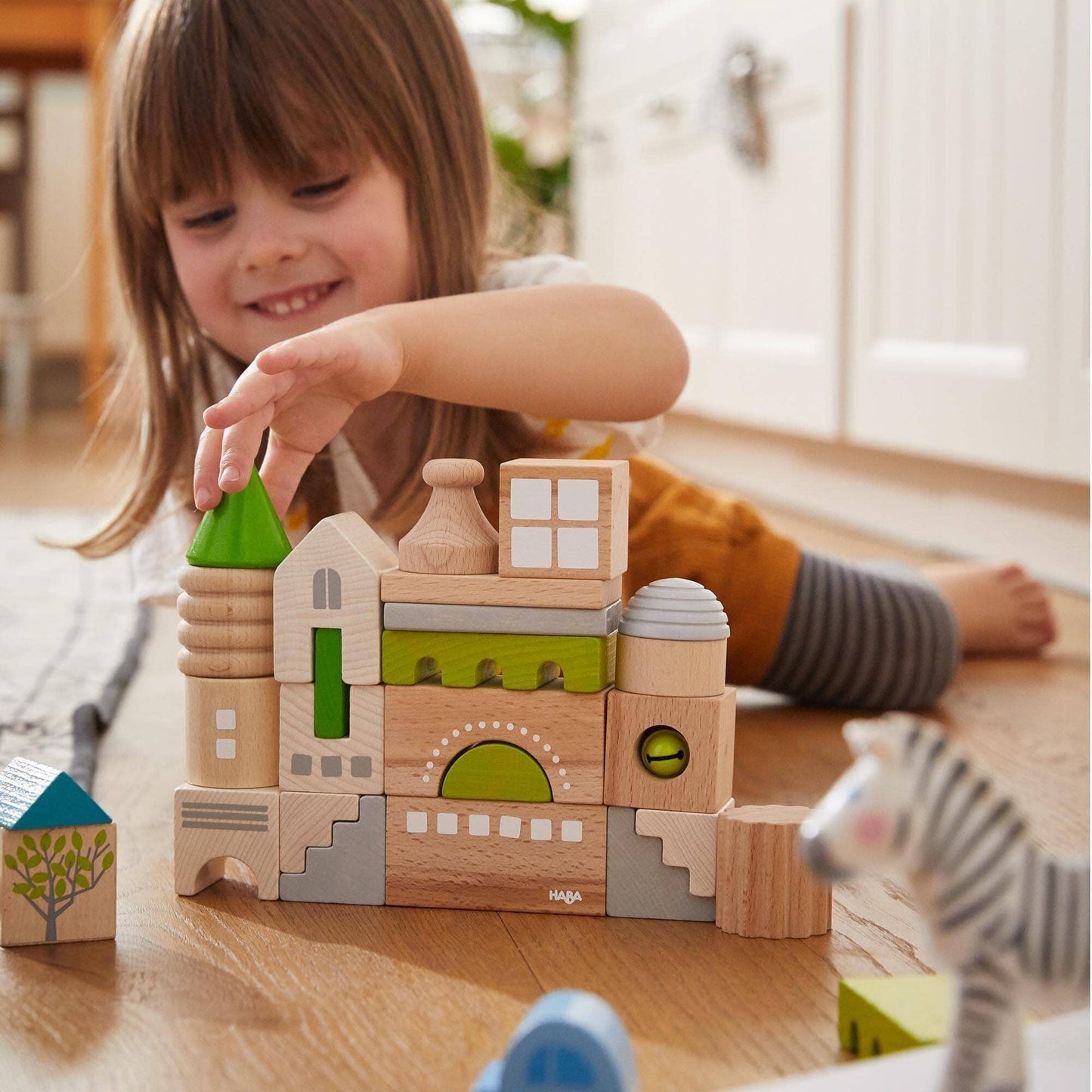 HABA Coburg 28 Piece Wooden Building Blocks Architectural Blocks