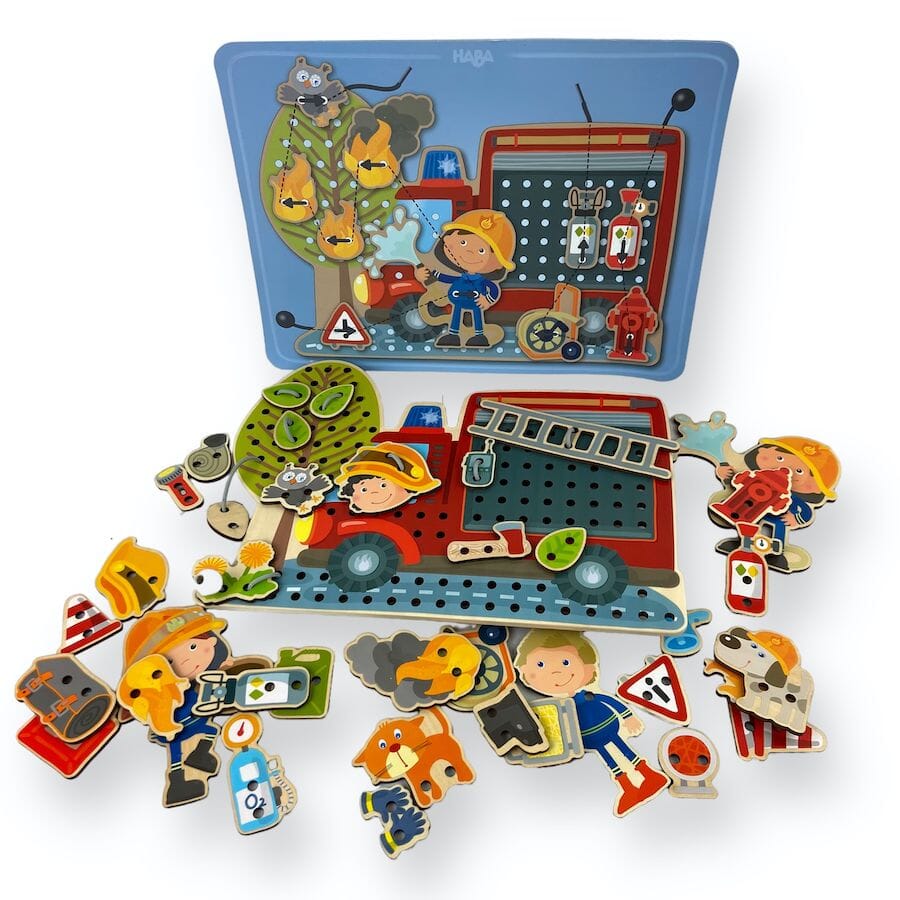 HABA Fire Engine Rescue Threading Game Toys