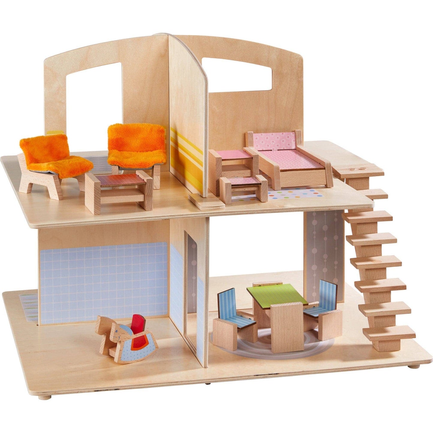 HABA Little Friends Dollhouse Town Villa with Furniture Little Friend Buildings