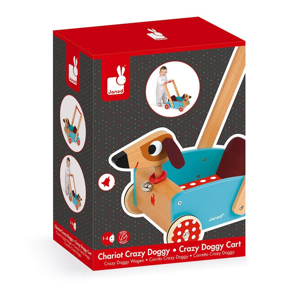 Janod Crazy Doggy Cart (Wood) Toys