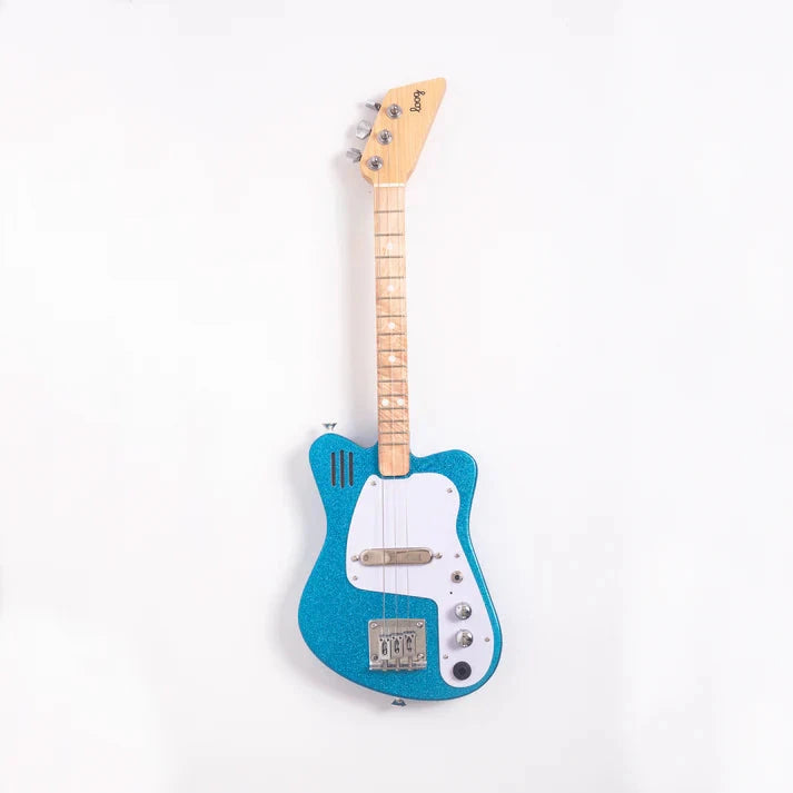 Loog Mini 3-String Electric Guitar Musical Instruments Blue Sparkle