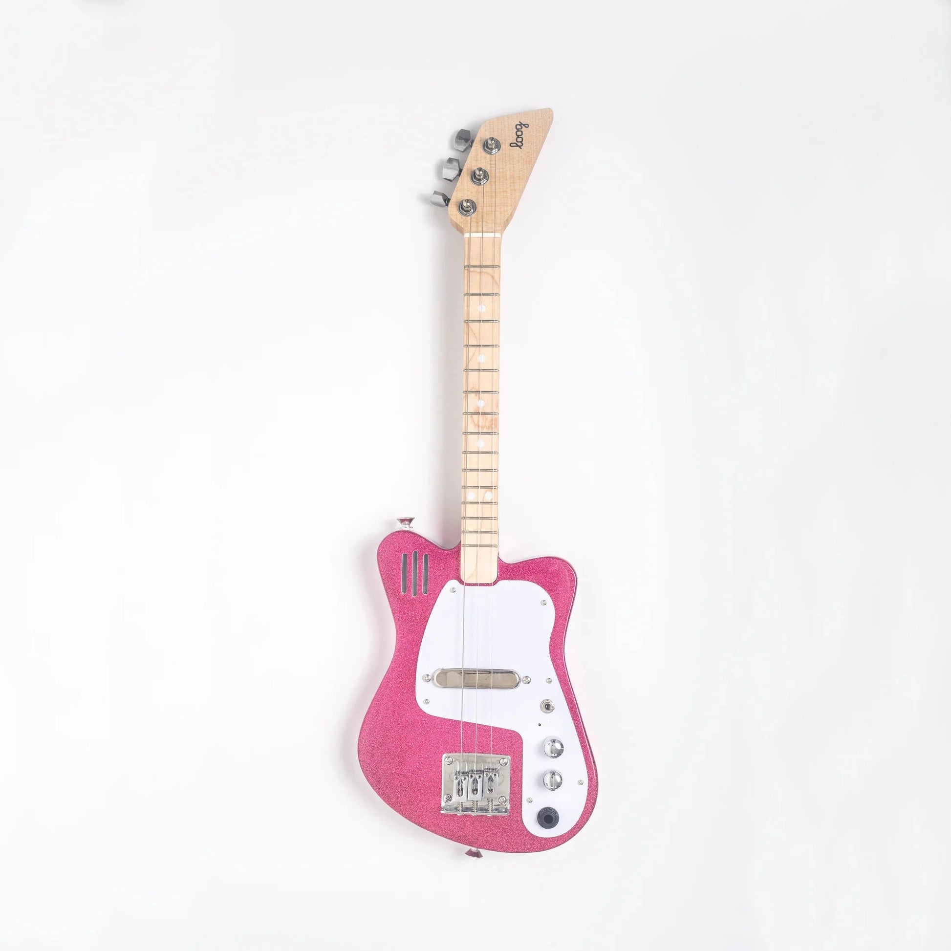 Loog Mini 3-String Electric Guitar Musical Instruments Pink Sparkle