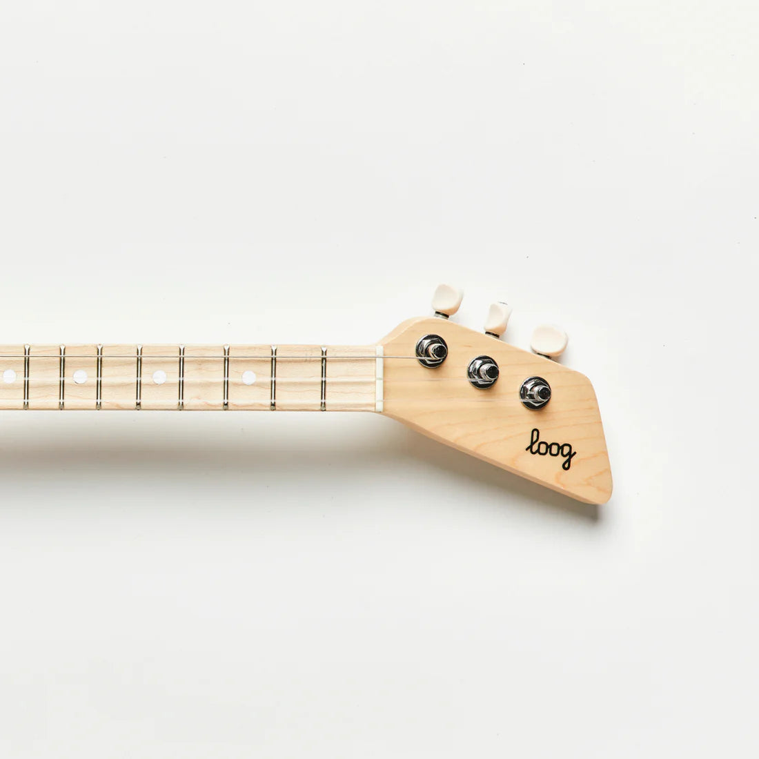 Loog Mini Guitar Acoustic neck view