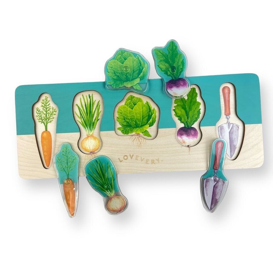Lovevery Community Garden Wooden Puzzle Veggies