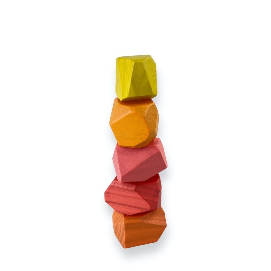 Lovevery Solid Wood Stacking Boulders Toys