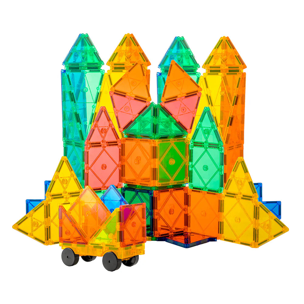 Build a castle with Magnetic Tiles Building Blocks by TYTAN Toys