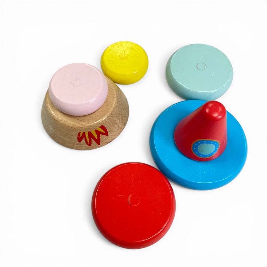 Magnetic Wood Stacker Rocket Toys