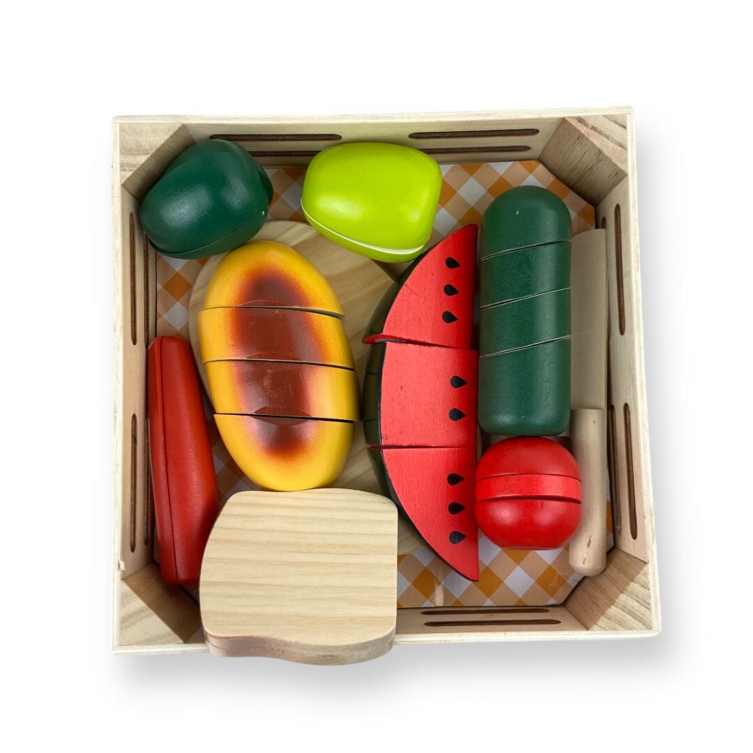 Melissa & Doug Wooden Cutting Food Set Toys