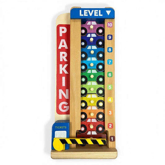 Melissa & Doug Wooden Stack & Count Parking Garage Toys