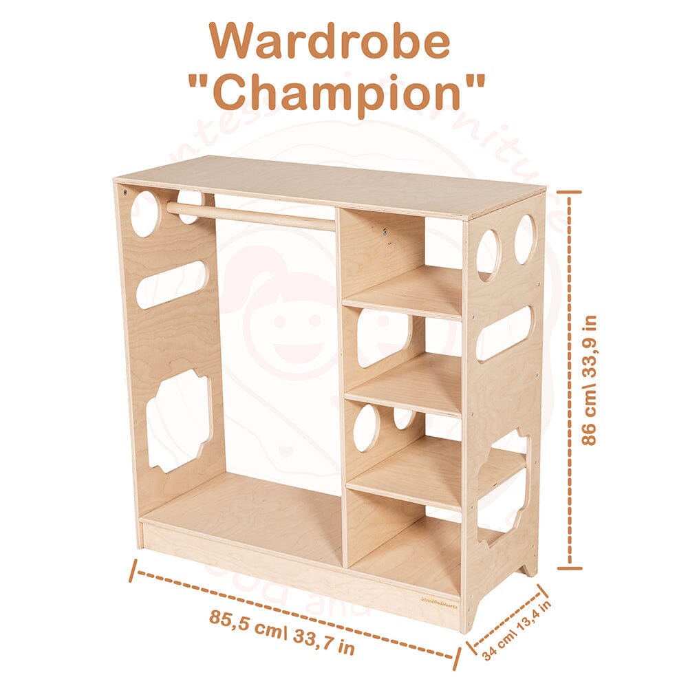 Montessori Closet Rack