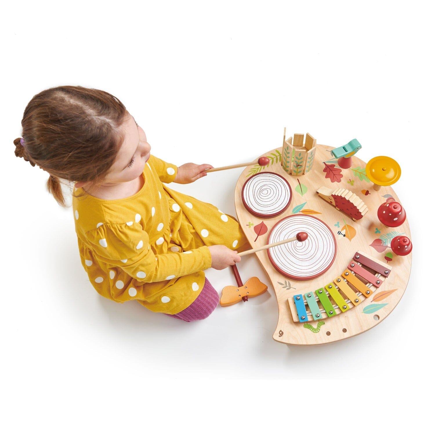 Child plays TenderLleaf Toys Musical Table