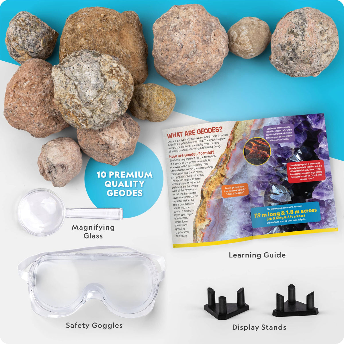 National Geographic Break Open 10 Premium Geodes NGGEO10