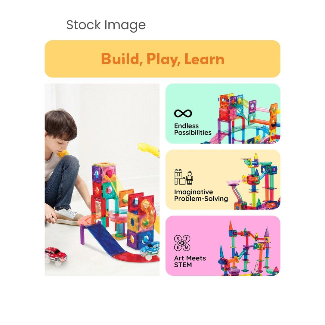 Picasso Magnetic Tiles Marble Run & Race Track Bundle Toys