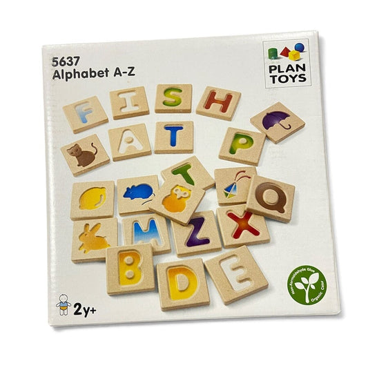 PlanToys Alphabet A-Z Wooden Tiles Toys