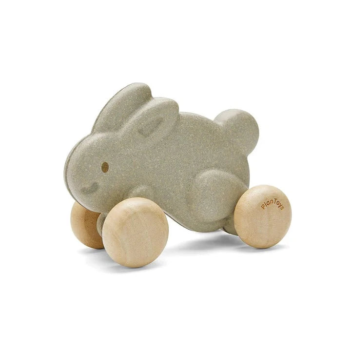 PlanToys Push Along Bunny Toys Grey