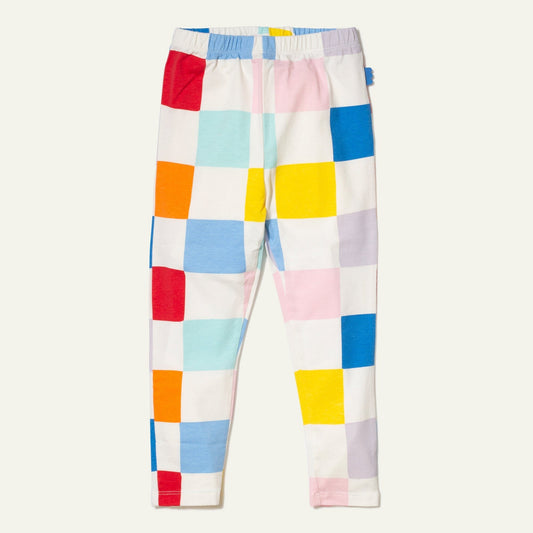Recycled Cotton Checkered Baby Leggings Leggings