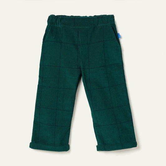 Recycled Cotton Evergreen Grid Corduroy Pant pants