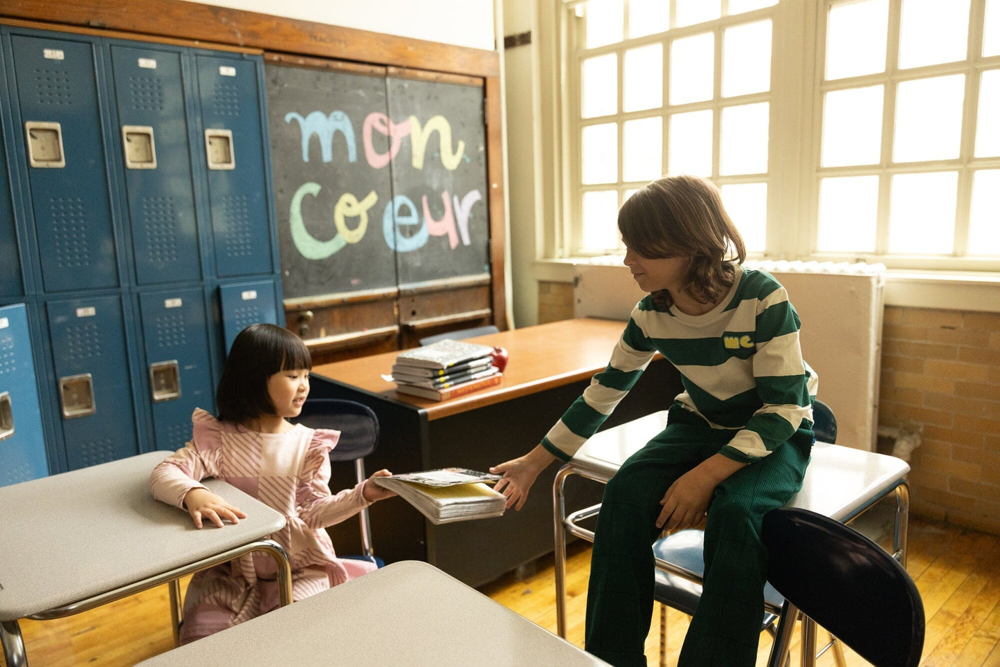 Recycled Cotton Green Rugby Stripe T-Shirt T-Shirt