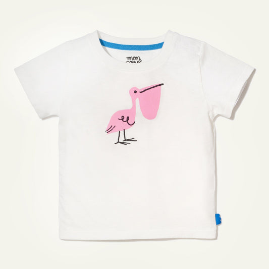 Recycled Cotton Pelican Baby T-Shirt Shirts/Tops