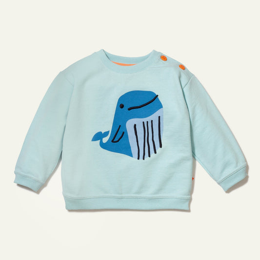 Recycled Cotton Whale Baby Sweatshirt Sweatshirt