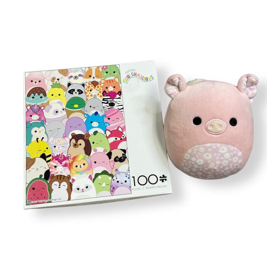 Squishmallows - Buddies 100 Piece Puzzle + Peter the Pig Toys
